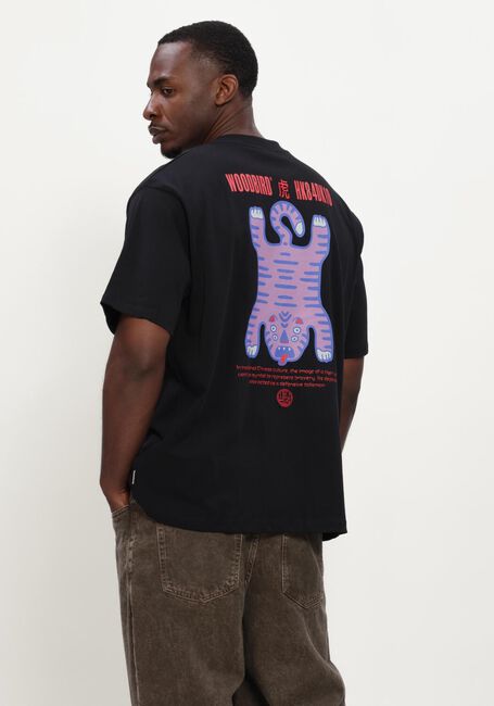 Schwarze WOODBIRD T-shirt WBBAINE TIGER TEE - large