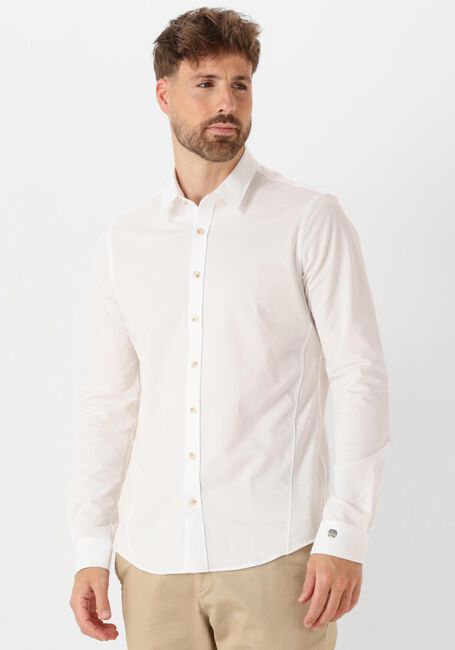 Weiße CAST IRON Casual-Oberhemd LONG SLEEVE SHIRT TWILL JERSEY 2 TONE - large