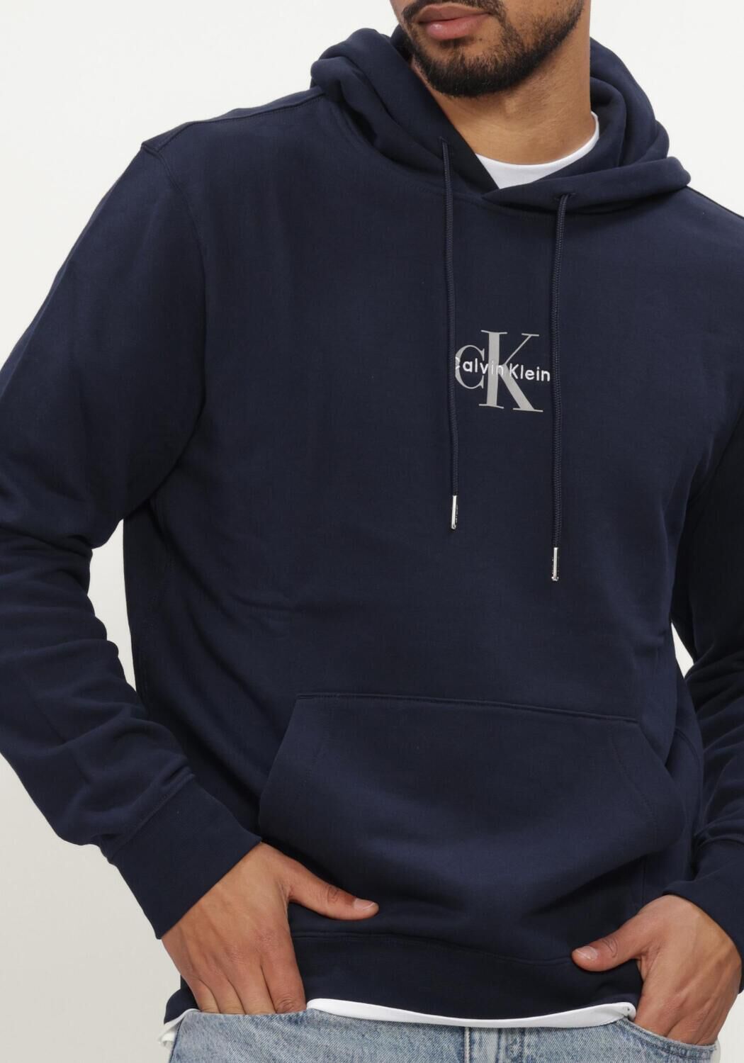 Dunkelblau CALVIN KLEIN Sweatshirt LS 350TERRY MICRO MNLG HOODIE - large
