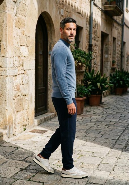 Blaue SAINT STEVE Pullover BEN - large