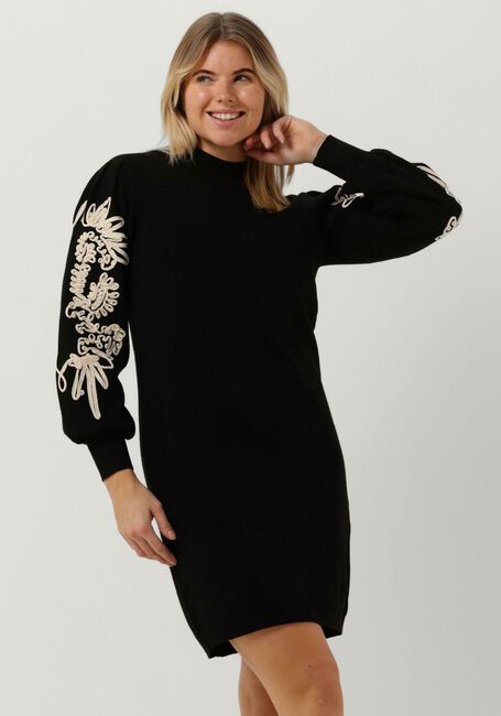 Schwarze OBJECT Midikleid JOANA L/S KNIT DRESS 123 - large