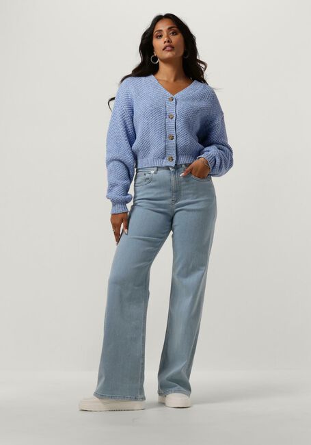 Blaue ANOTHER LABEL Strickjacke ZHOUR KNITTED CARDIGAN L/S - large