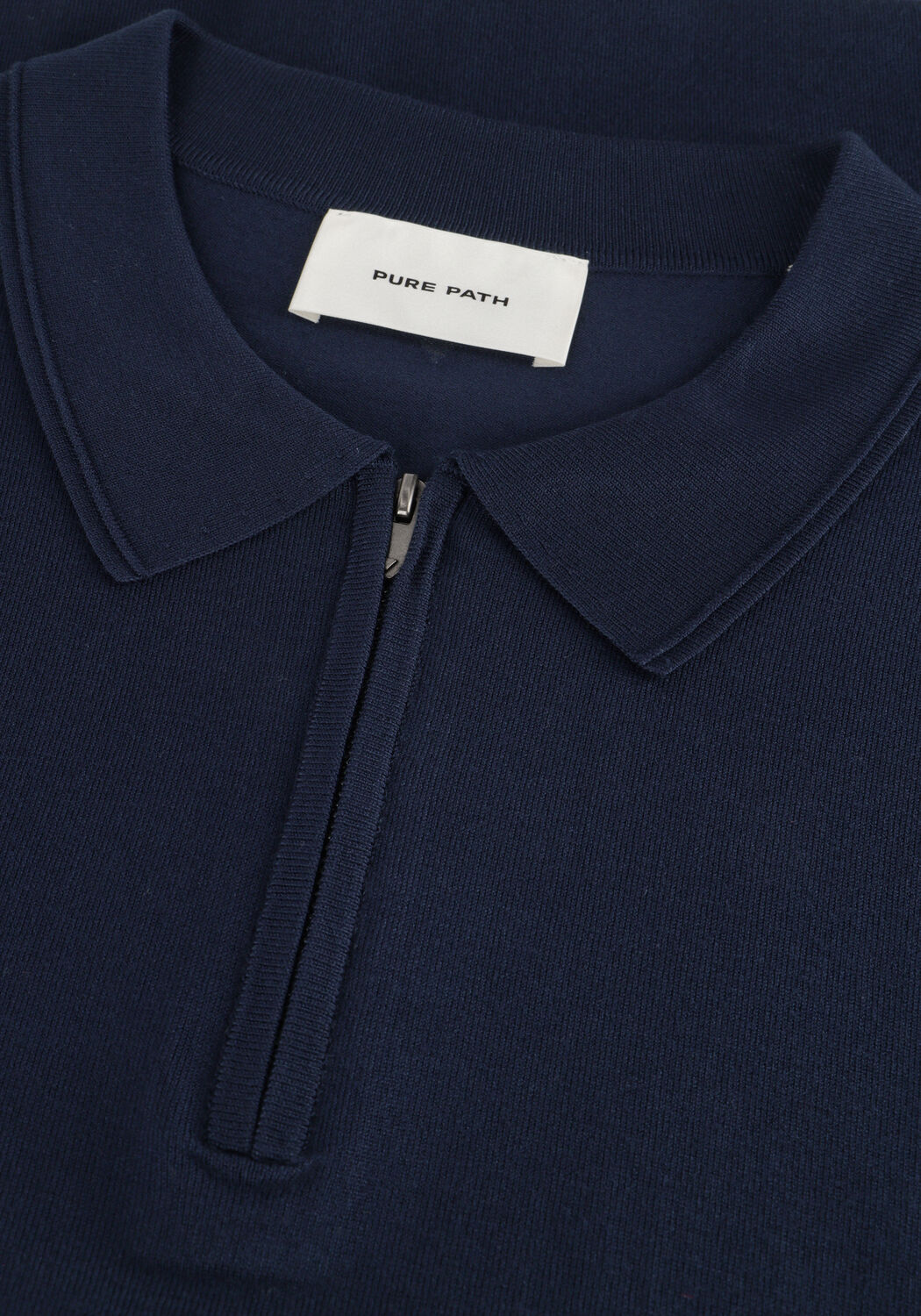 Dunkelblau PURE PATH Polo-Shirt REGULAR FIT POLO SS HALF ZIP KNITWEAR - large