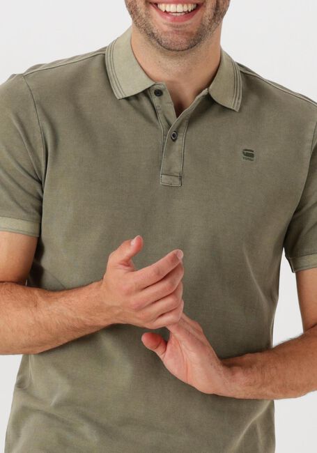 Grüne G-STAR RAW Polo-Shirt DUNDA OVERDYED SLIM POLO S\S - large