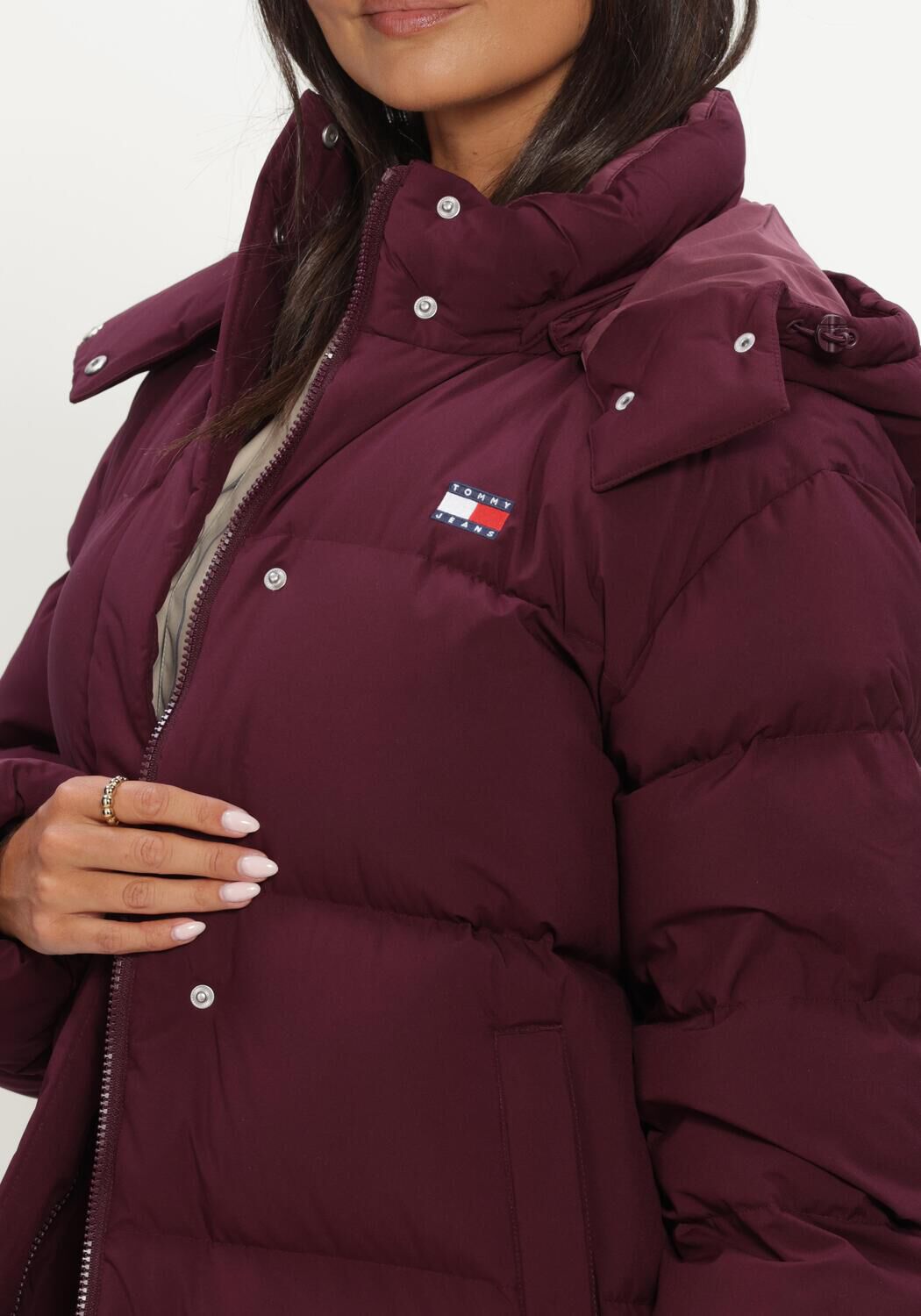 Bordeaux TOMMY JEANS Wattierte Jack TJW ALASKA LONG PUFFER - large