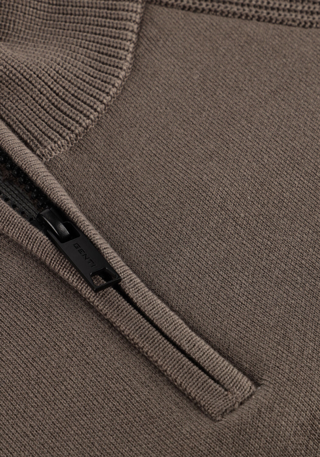 Taupe GENTI Pullover TURTLE ZIP - large