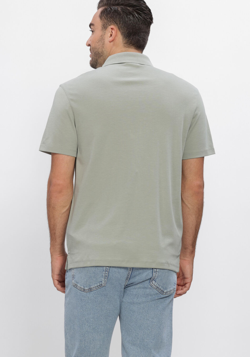 Gr&uuml;ne CALVIN KLEIN Polo-Shirt SS SUPIMA CHEST EMB POLO - large