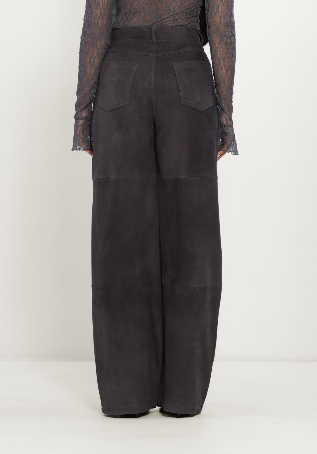 Dunkelgrau IBANA Weite Hose PHINOU SUEDE - large