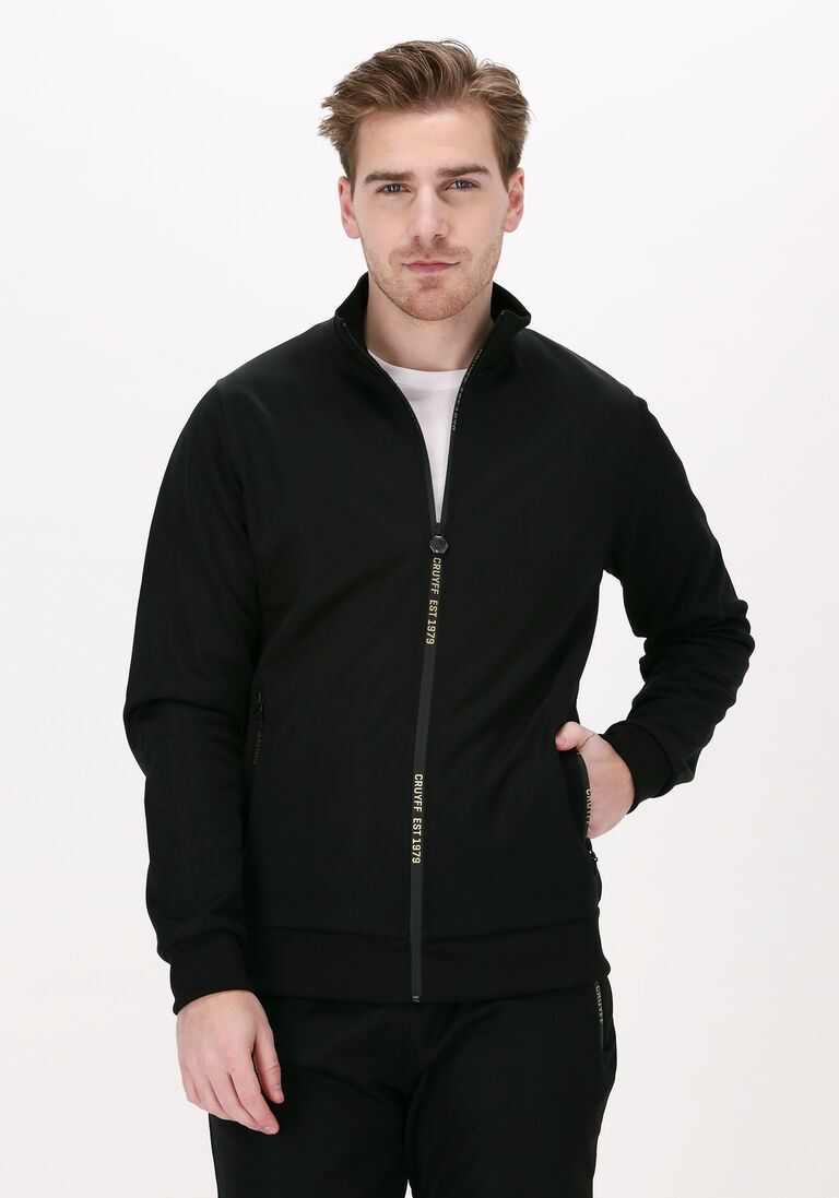 schwarze cruyff sweatshirt enzo track top poly tricot