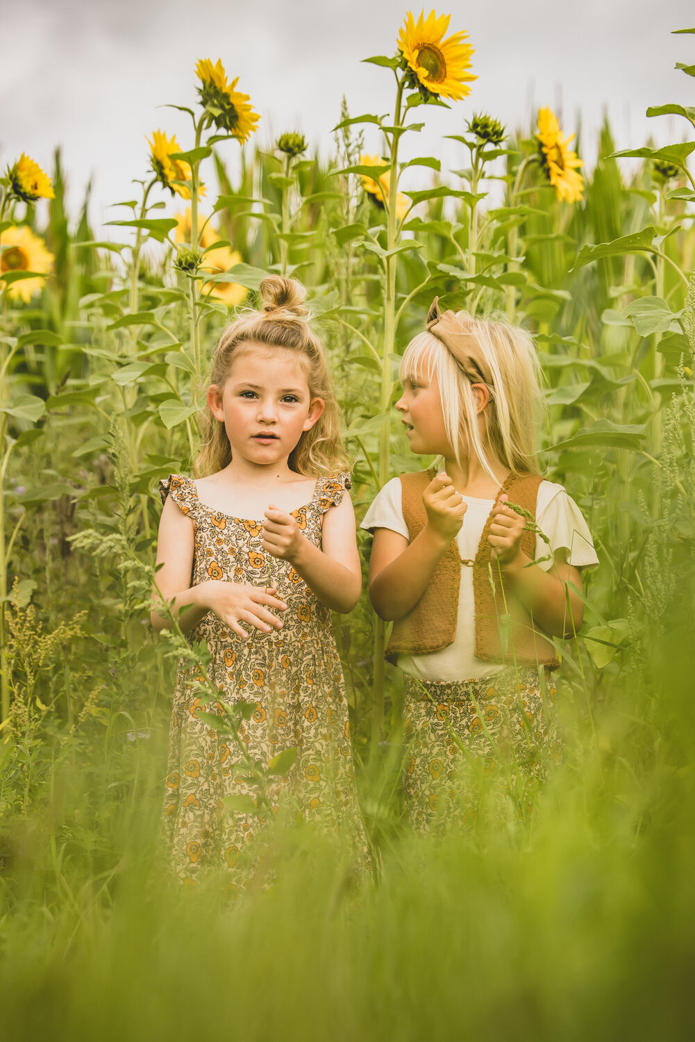 Mehrfarbige/Bunte LOOXS LITTLE Maxikleid 2411-7822 - large
