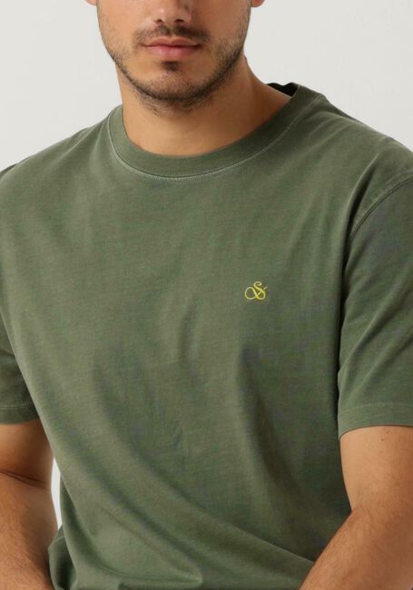Grüne SCOTCH & SODA T-shirt GARMENT DYE LOGO T-SHIRT - large