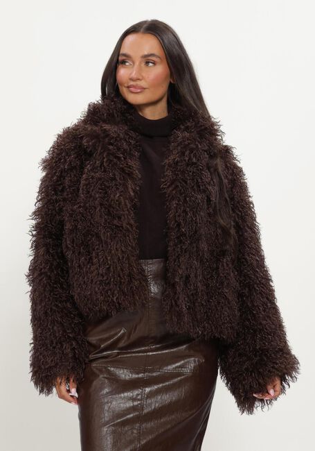 Braune STUDIO AR Fake-Fur-Jack MILLIE FAUX TIBET LAMB - large