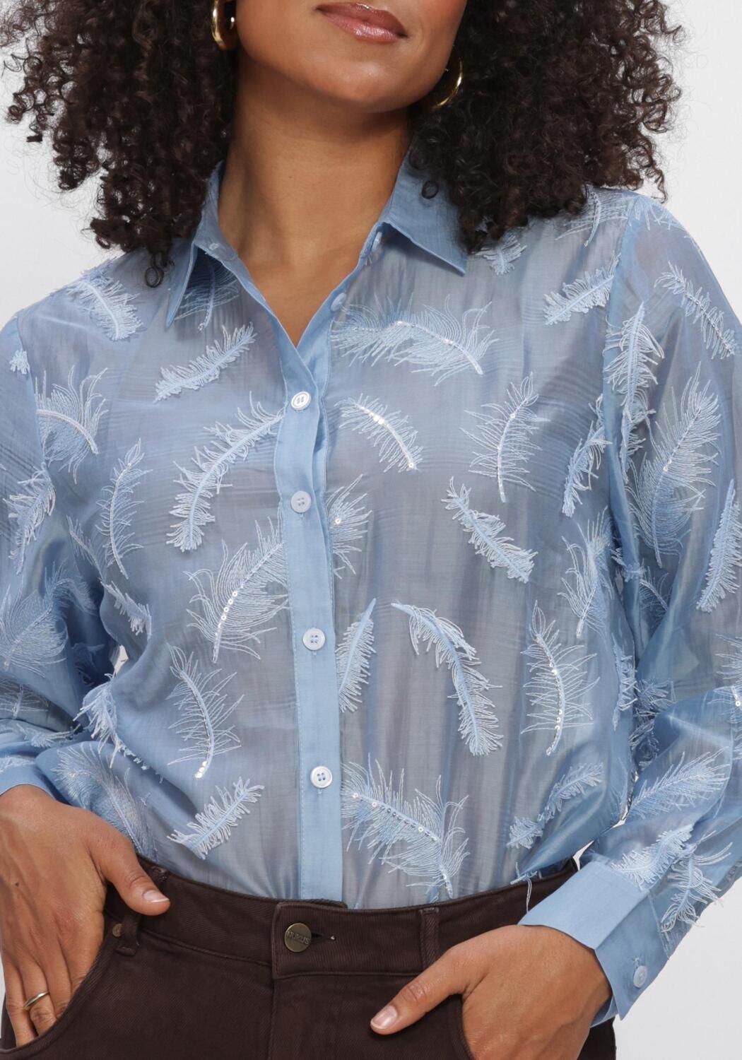 Hellblau NUKUS Blusen AYSHA BLOUSE FEATHERS - large