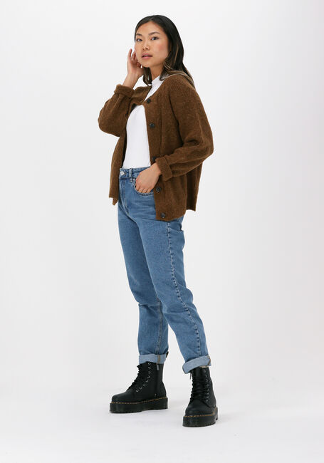 Braune SELECTED WOMEN Strickjacke SLFLULU LS KNIT SHORT CARDIGAN - large