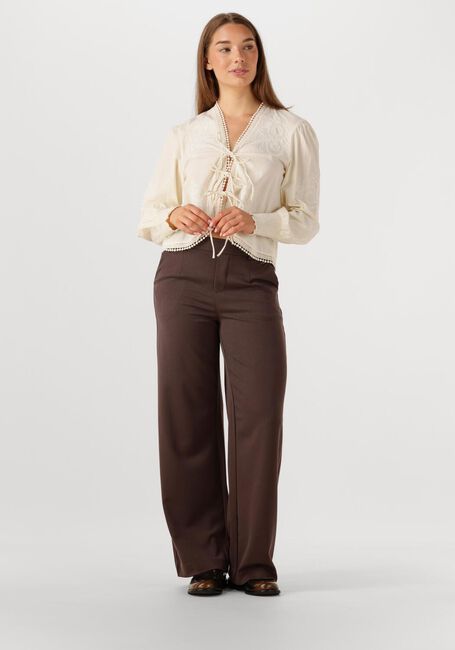 Braune OBJECT Weite Hose OBJLISA WIDE PANT - large
