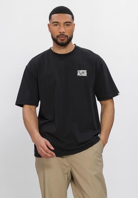 Schwarze ANERKJENDT T-shirt AKVILLADS COFFEEPLEASE SS TEE - large