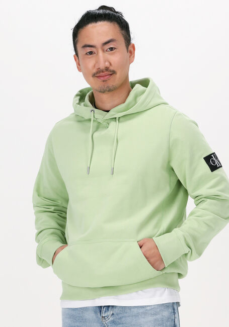 Grüne CALVIN KLEIN Sweatshirt MONOGRAM SLEEVE BADGE HOODIE - large