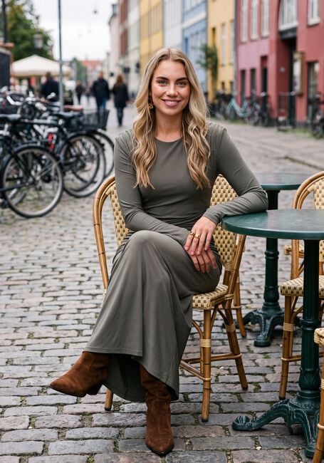Khaki FREEBIRD Maxikleid DONNE - large