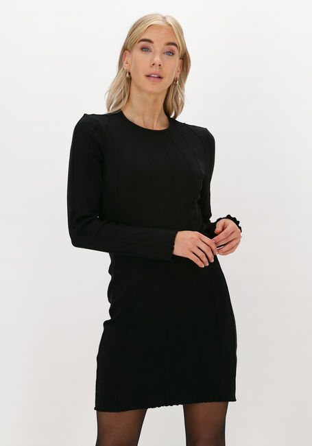 Schwarze NA-KD Top STRUCTURED LONG SLEEVE TOP - large