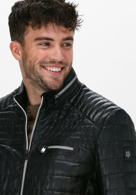 Schwarze MILESTONE Lederjack TERENZIO - large