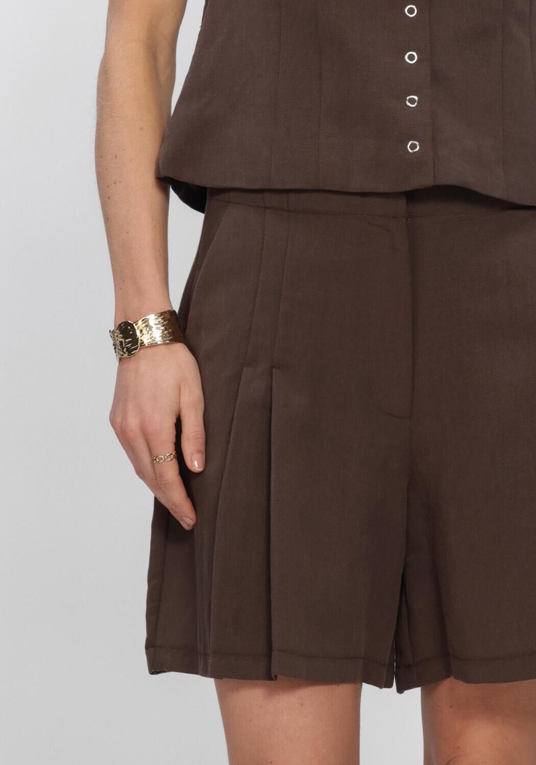 Braune OBJECT Kurze Hosen OBJMOLLY MW LO SHORTS - large