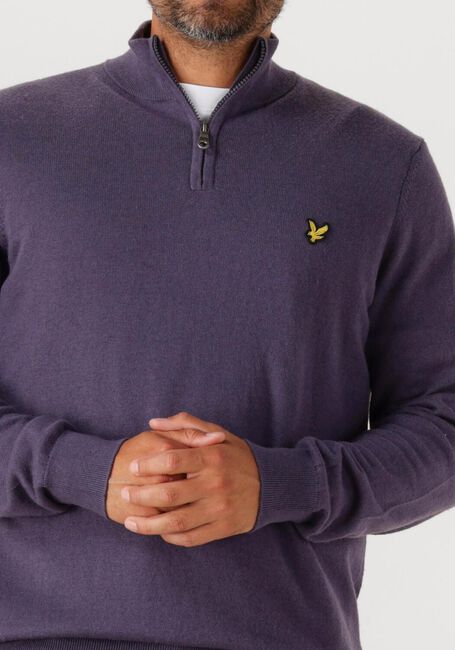 Graue LYLE & SCOTT Pullover COTTON MERINO QUARTER ZIP JUMPER - large