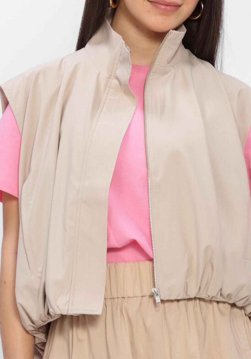 Sand AIMEE THE LABEL Jacken LOWEN WAISTCOAT - large