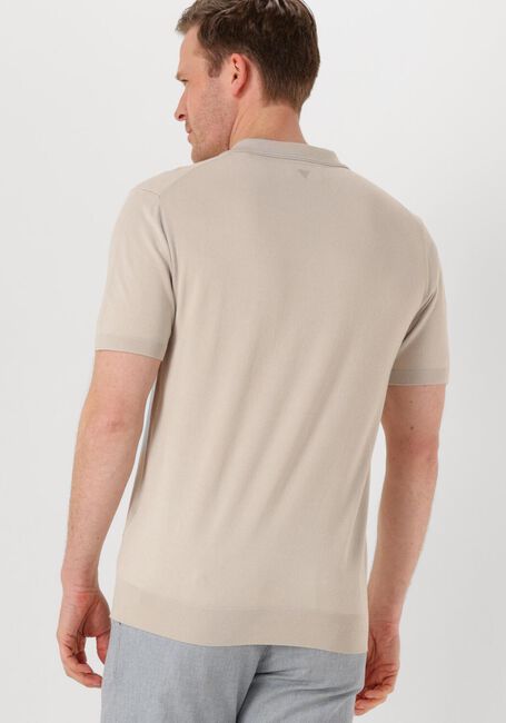 Beige PURE PATH Polo-Shirt REGULAR FIT POLO SS HALF ZIP KNITWEAR - large