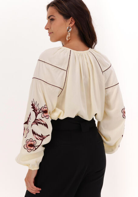 Ecru SCOTCH & SODA Blusen EMBROIDERY SEERSUCKER TENCEL LYOCELL TOP - large