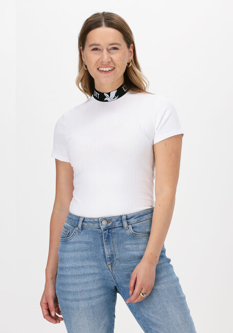 Weiße LYLE & SCOTT Top BRANDED COLLAR T-SHIRT - large