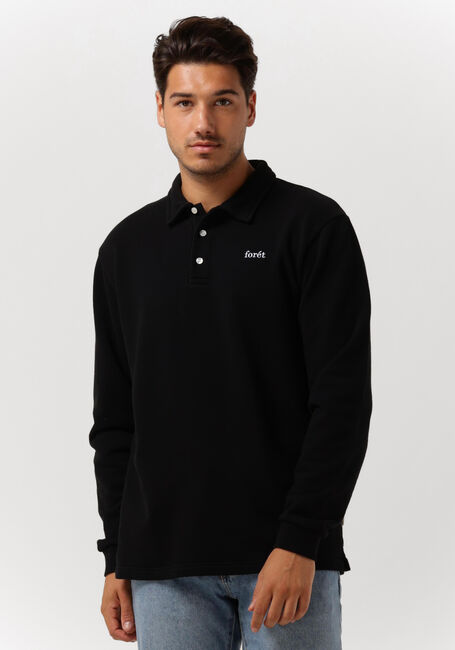 Schwarze FOR&Eacute;T Pullover HERB POLO SWEATSHIRT - large