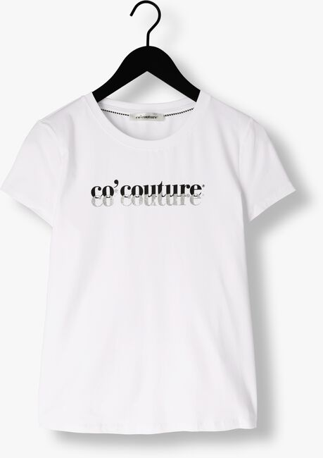 Weiße CO'COUTURE T-shirt GLITTER LOGO TEE - large