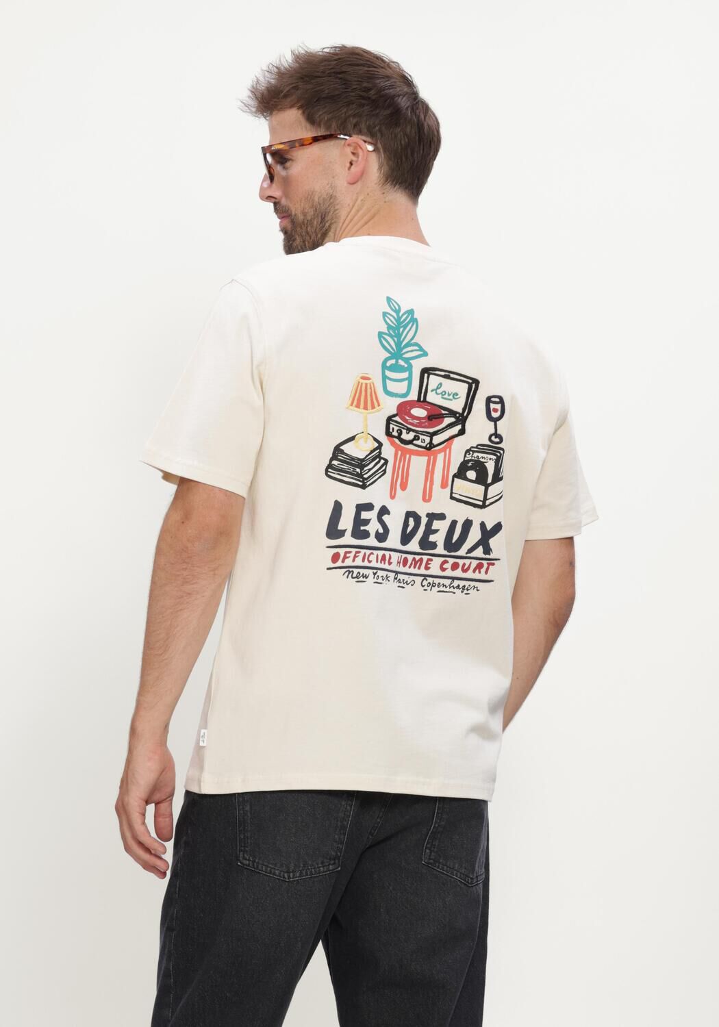 Ecru LES DEUX T-shirt RECORD T-SHIRT - large