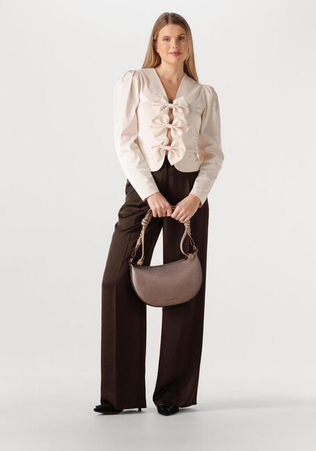 Braune DANTE6 Weite Hose JULES SATIN SMART PANTS - large
