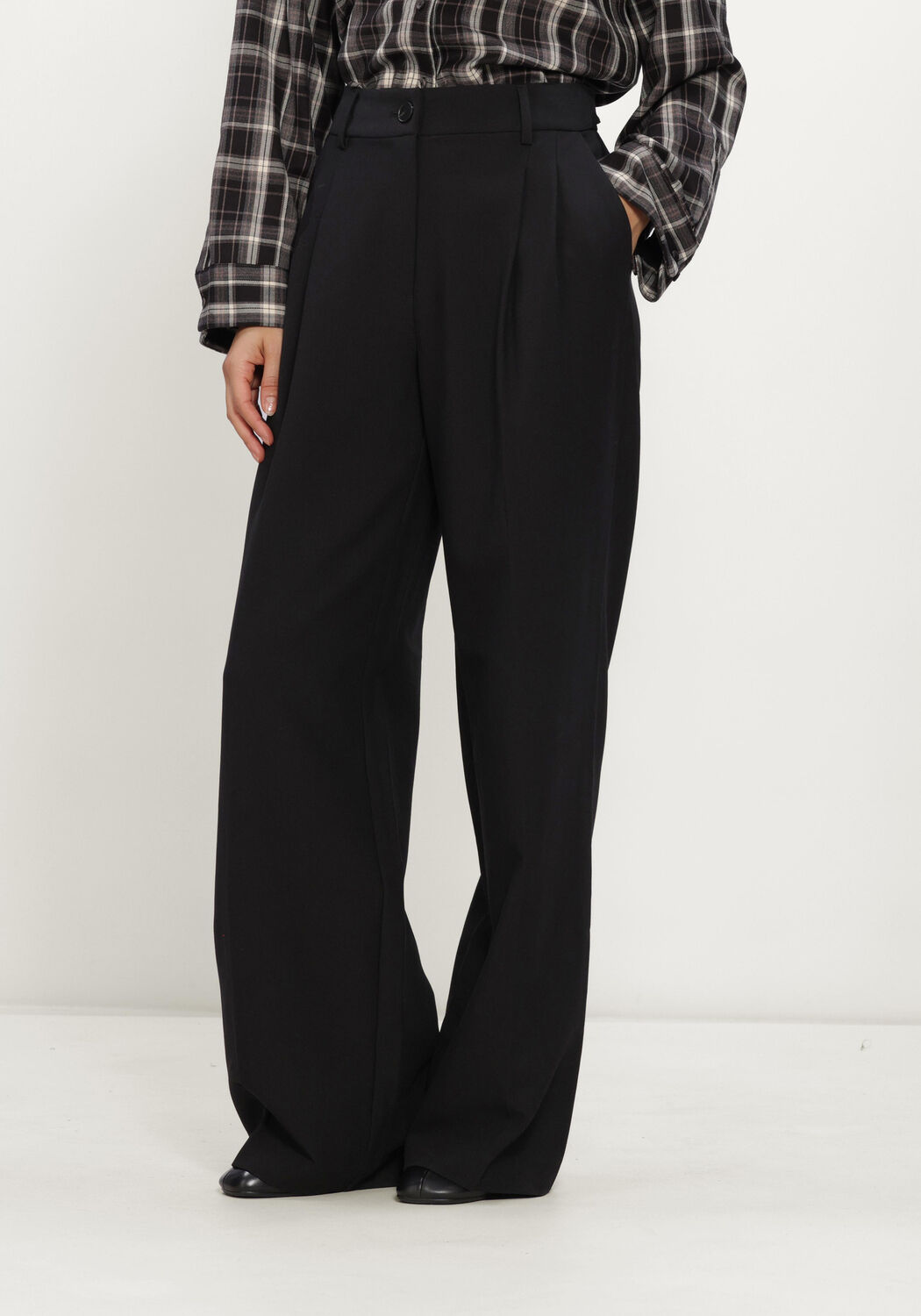 Schwarze CO'COUTURE Hose VOLACC NEW PLEAT PANT - large