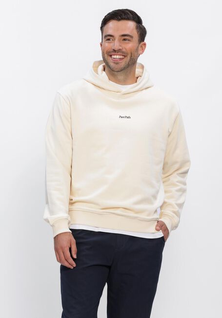 Beige PURE PATH Sweatshirt BOLD EMBLEM HOODIE - large