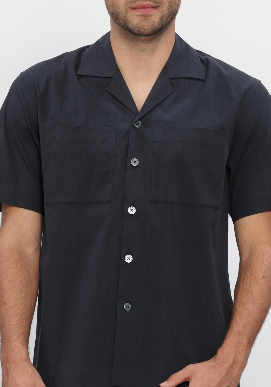 Dunkelblau JC RAGS Casual-Oberhemd CASUAL SHIRT AARON WRINKLE - large