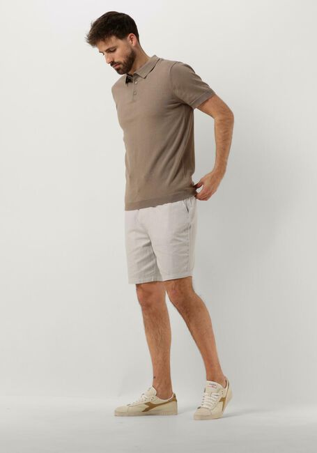 Taupe PURE PATH Polo-Shirt KNIT POLO WITH CHESTPRINT - large