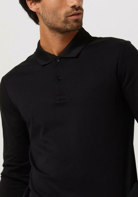 Schwarze CALVIN KLEIN Polo-Shirt SMOOTH COTTON SLIM LS POLO - large
