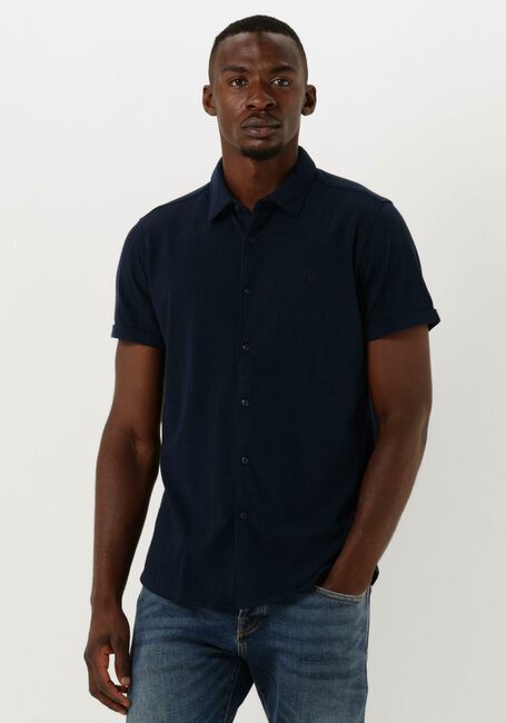 Dunkelblau DSTREZZED Casual-Oberhemd KIRK SHIRT MELANGE PIQUE SS - large