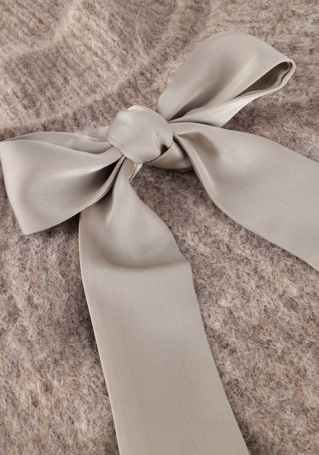 Braune CO'COUTURE Pullover CORALIE BOW RIB KNIT - large