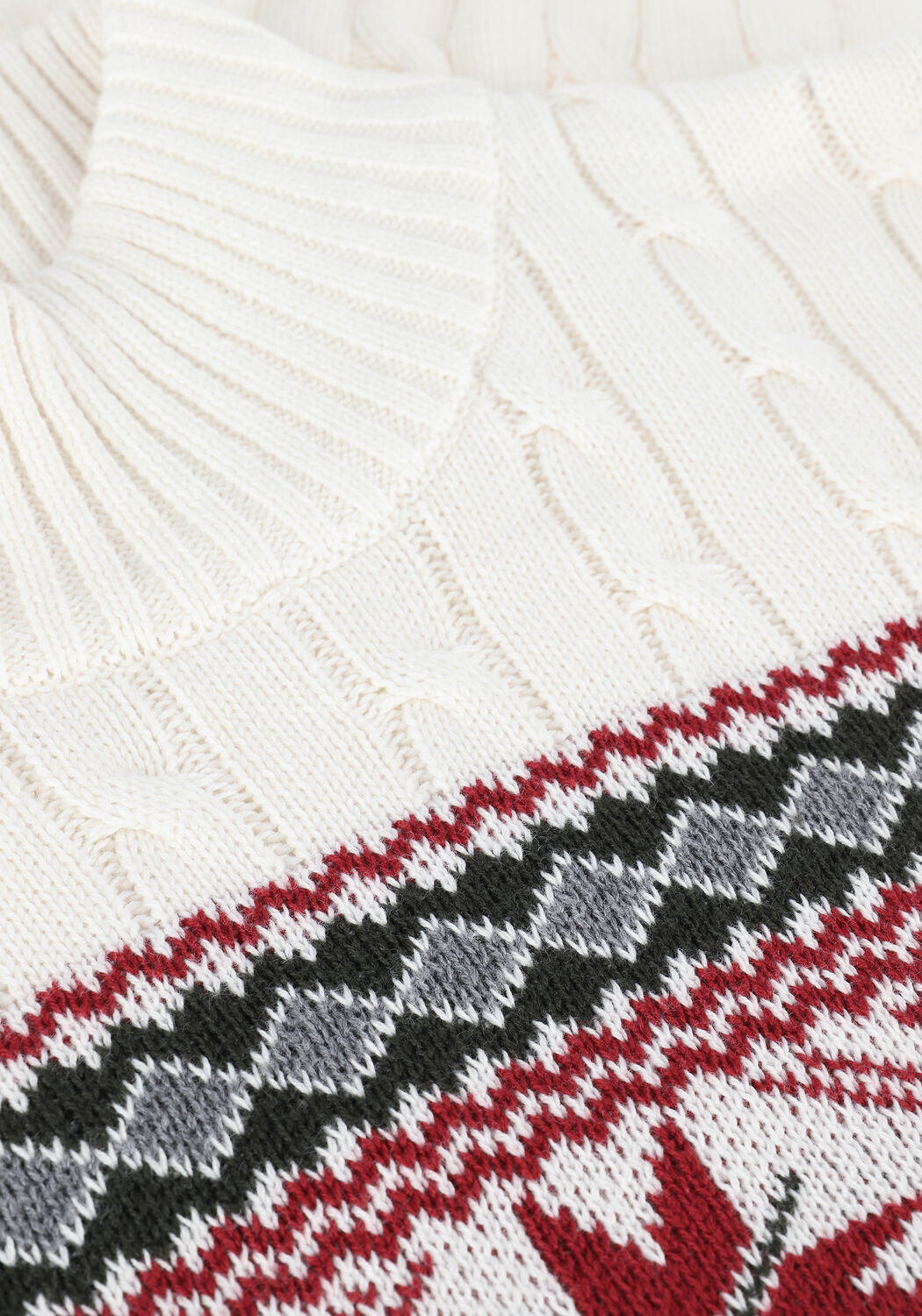 Nicht-gerade weiss SELECTED MEN Rollkragenpullover SLHFLAKE LS KNIT CABLE HIGH NE - large