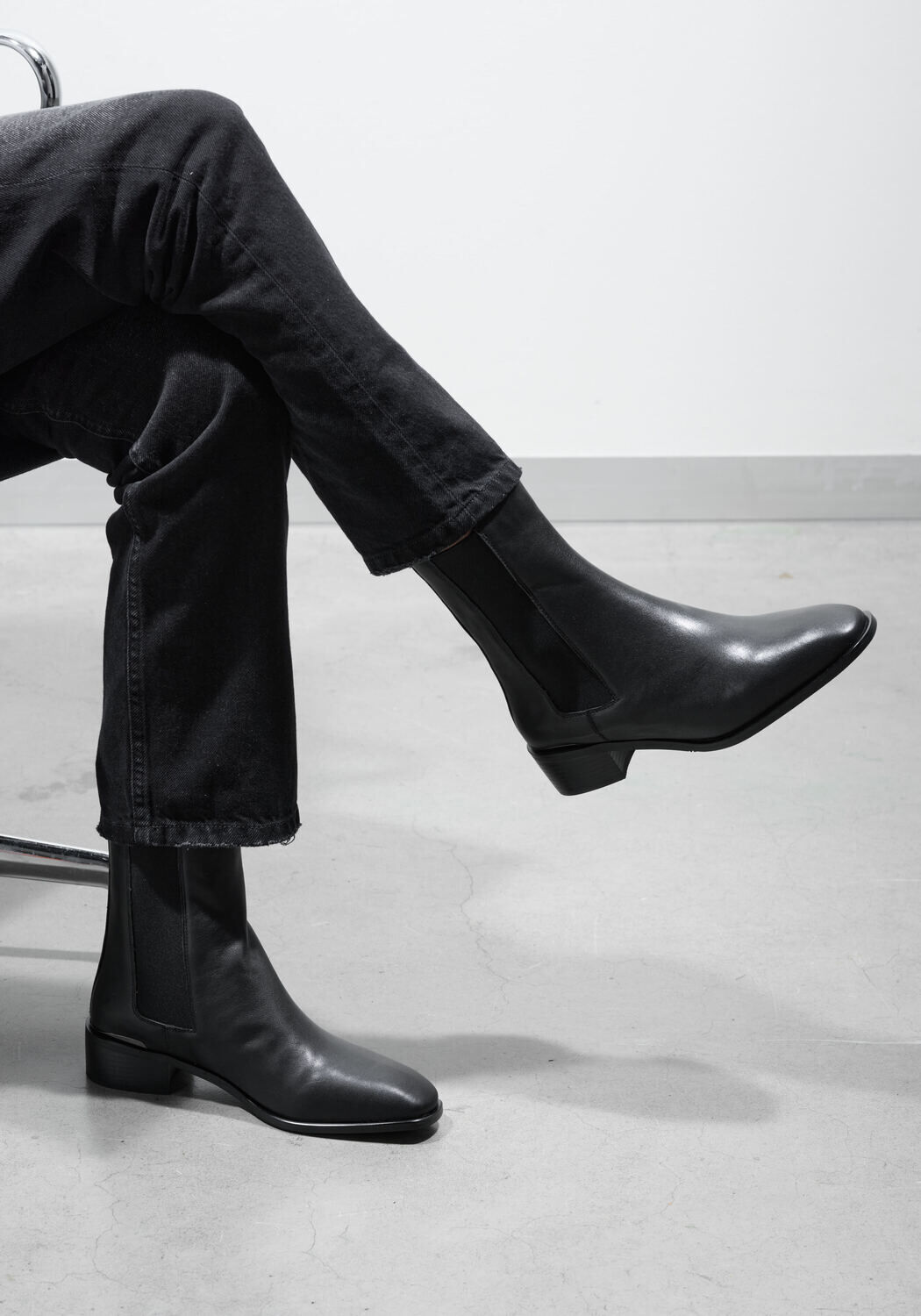 Schwarze STEFANO LAURAN Chelsea Boots BOTIN PLANO - medium