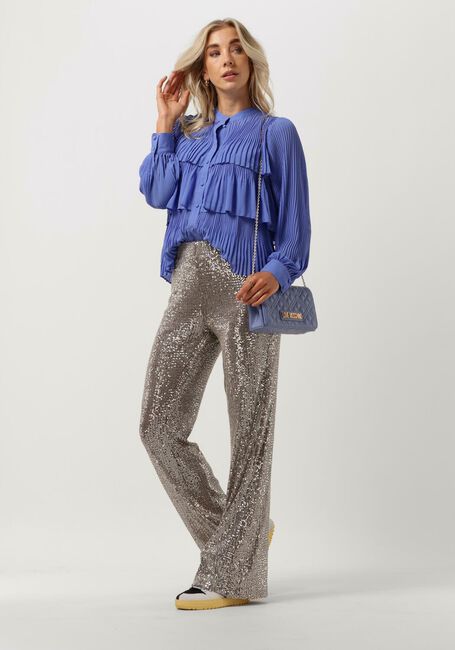 Silberne Y.A.S. Hose YASSTEEL HW FLARED PANTS - large