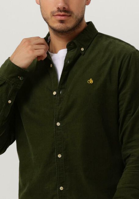 Grüne SCOTCH & SODA Casual-Oberhemd FINE CORDUROY SHIRT - SLIM FIT - large