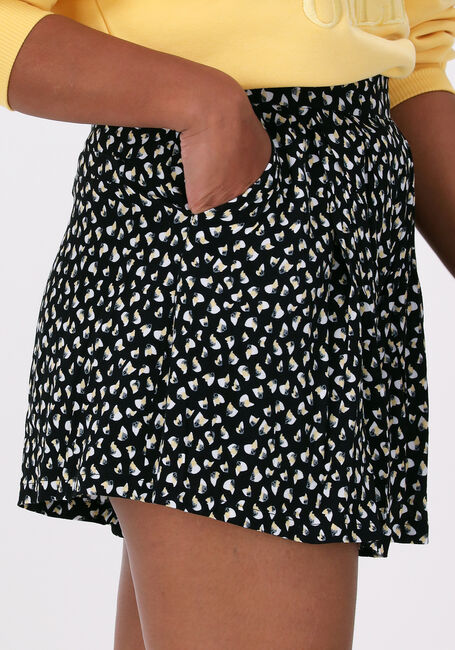 Schwarze COLOURFUL REBEL Hosen KENDALL GRAPHIC LEAF SHORT - large