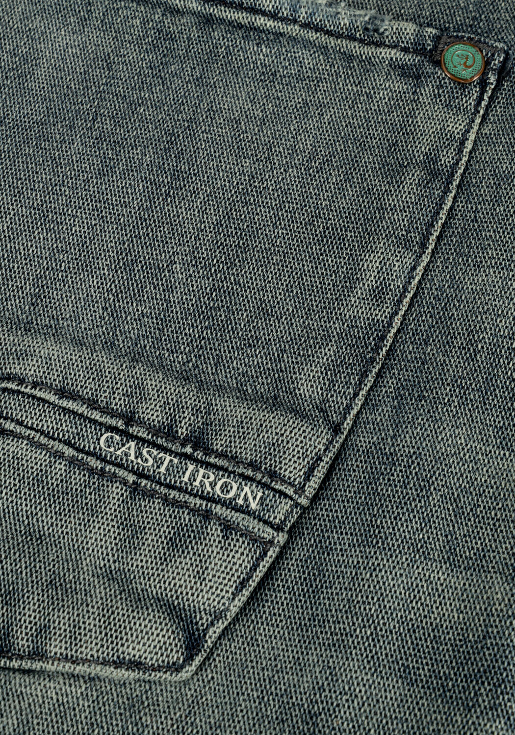 Blaue CAST IRON Slim fit jeans RISER SLIM TINTED INDIGO STRUCTURE - large