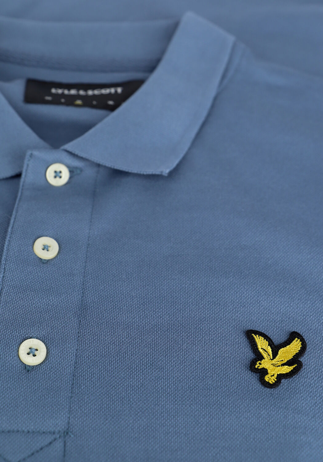 Blaue LYLE & SCOTT Polo-Shirt PLAIN POLO SHIRT - large