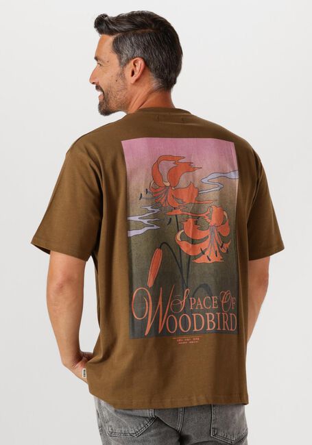 Braune WOODBIRD T-shirt WBBAINE FLOWER TEE - large