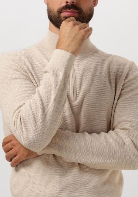 Beige PROFUOMO Pullover PULLOVER HALF ZIP - large